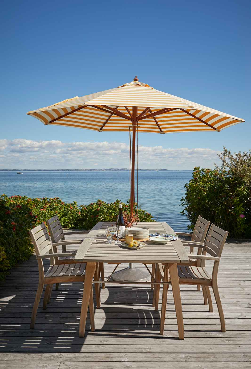 outdoor umbrella lemon stripe
