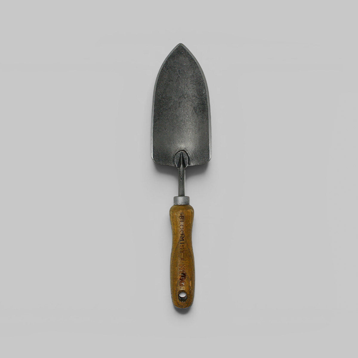 Hand-forged gardening tool set with root trowel, cultivator, and planting trowel