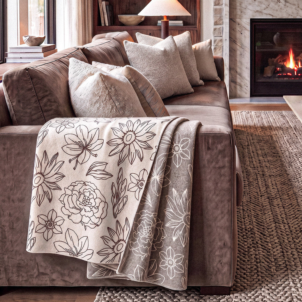 The Flora Cashmere Throw