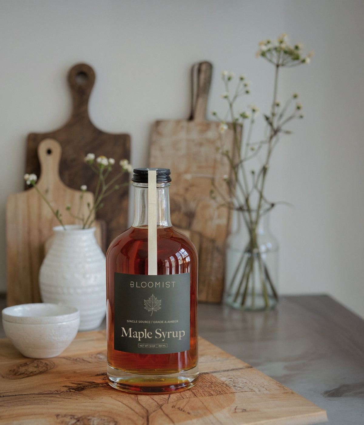 Rich colored pure maple syrup grade A