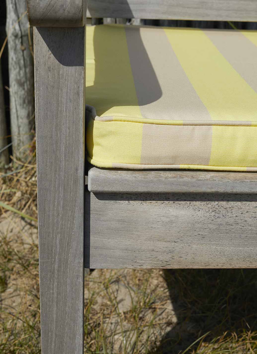 lemon sand stripe cushion