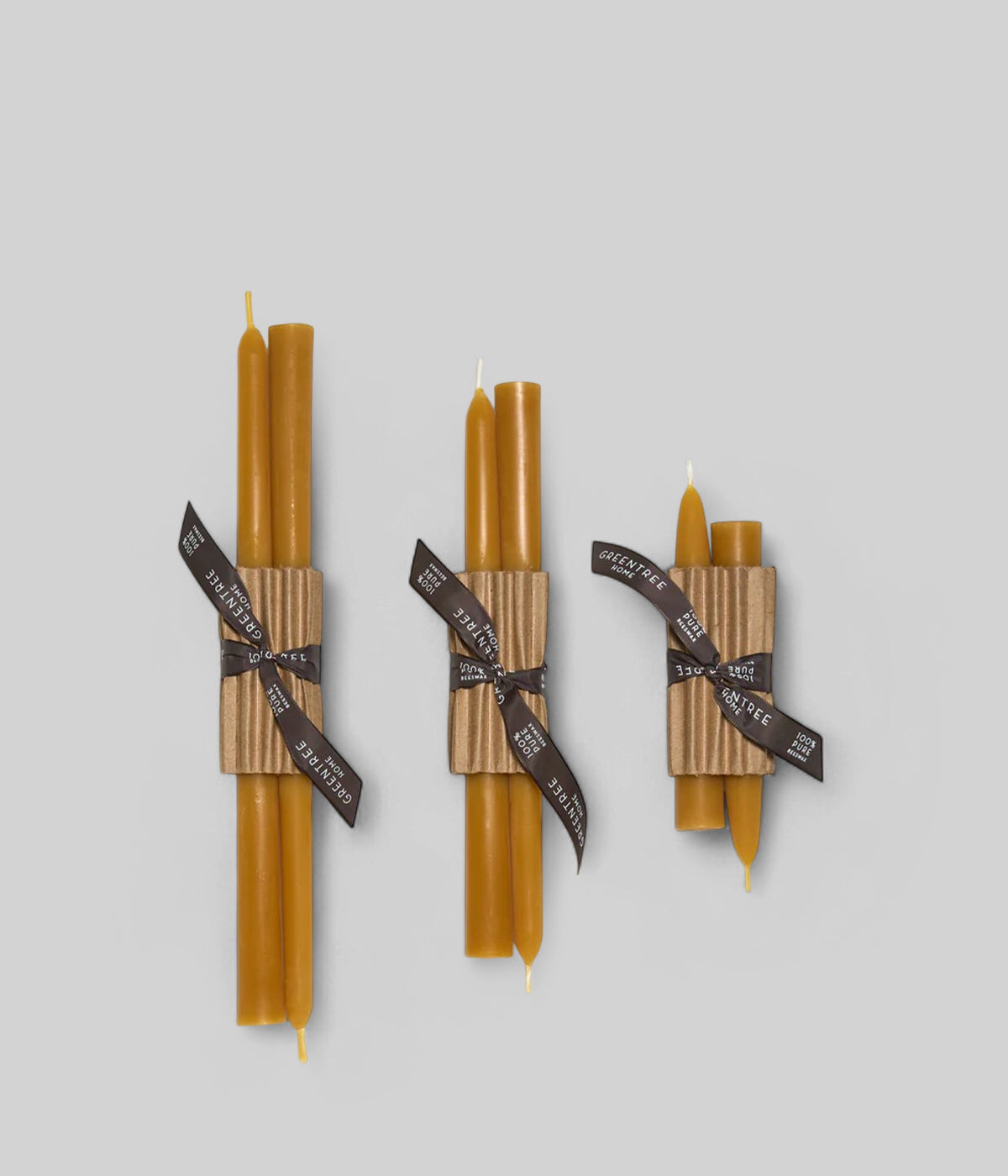 Natural beeswax 6 inch taper candles