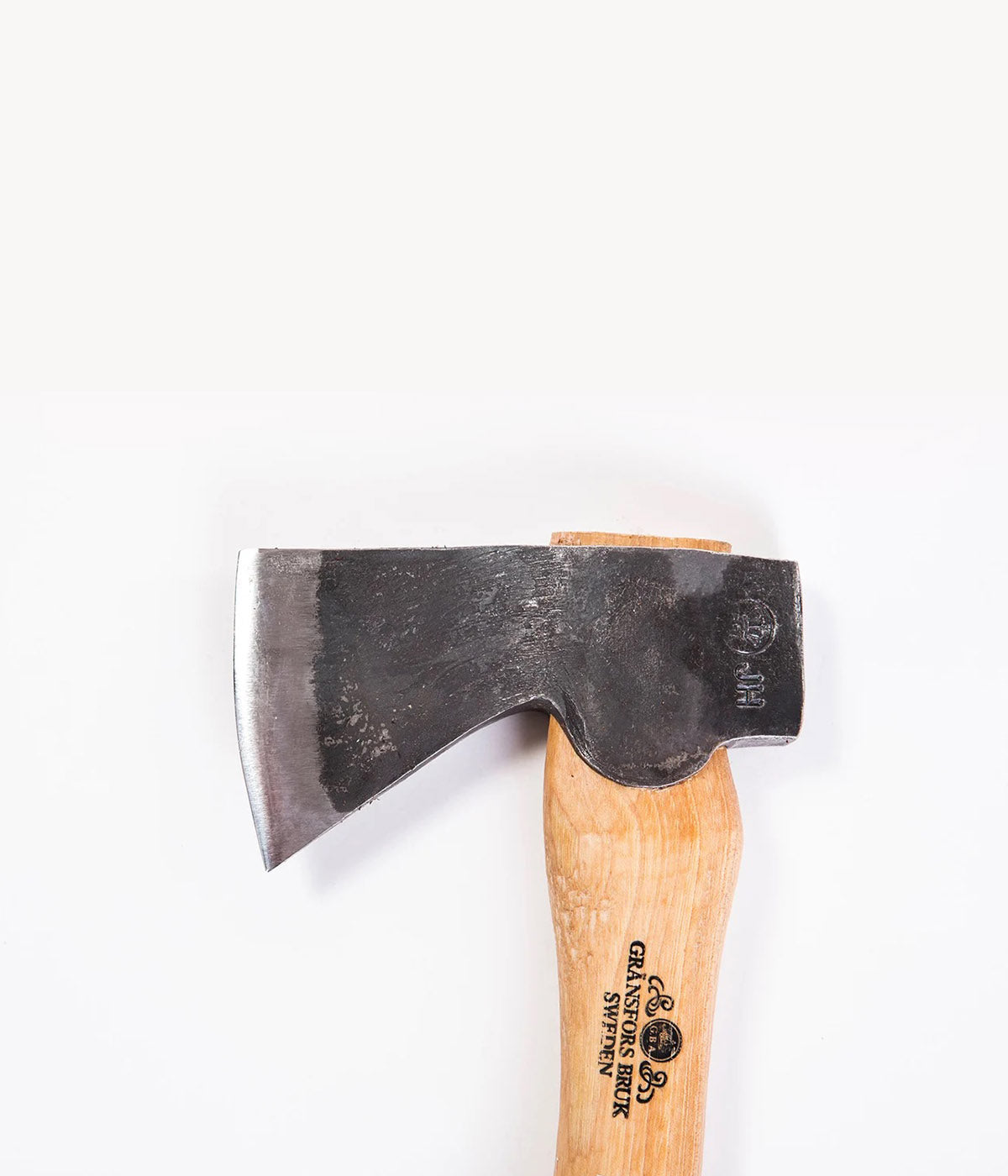 Small axe for camping with axe head  stamped with the smith's initials