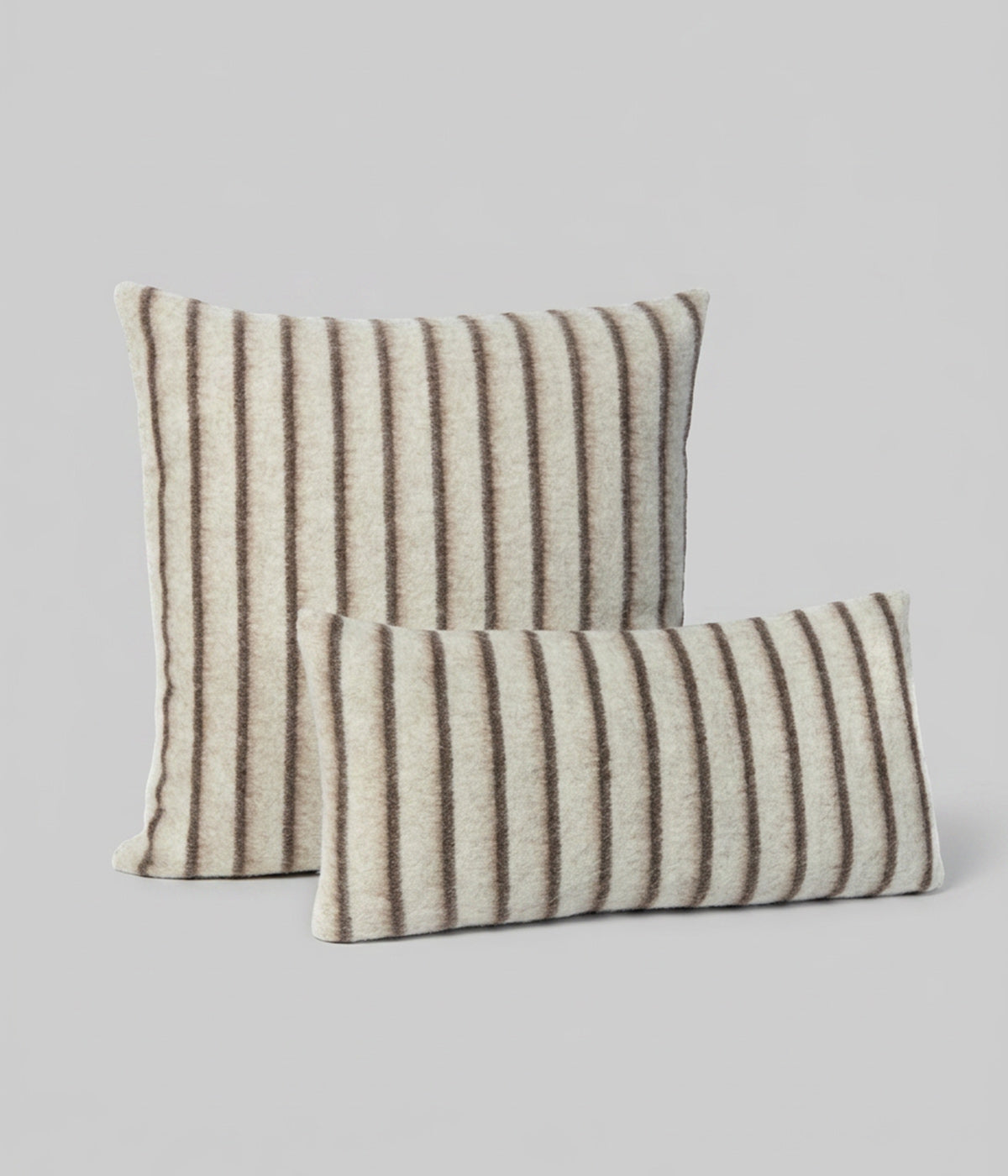 Lee pillow showing evenly spaced vertical stripe across full face