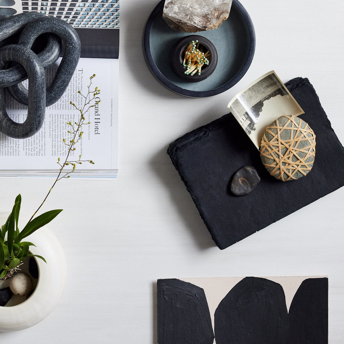 Stoneware Match Strike Pot - Bloomist