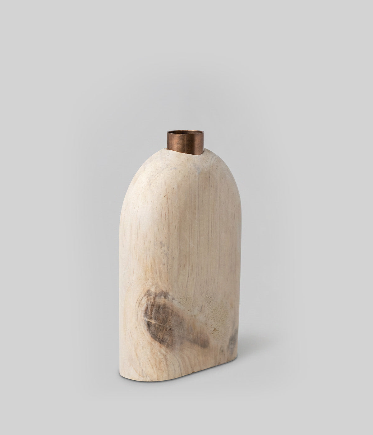 Sculptural Wood Candle Holders, Pale, Set of 5