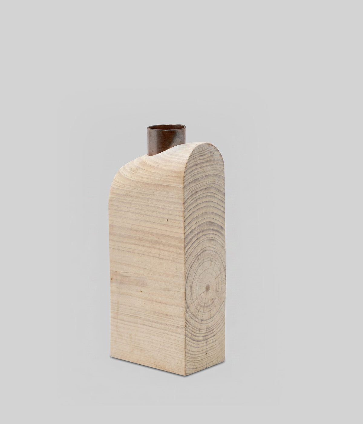 Sculptural Wood Candle Holders, Pale, Set of 5