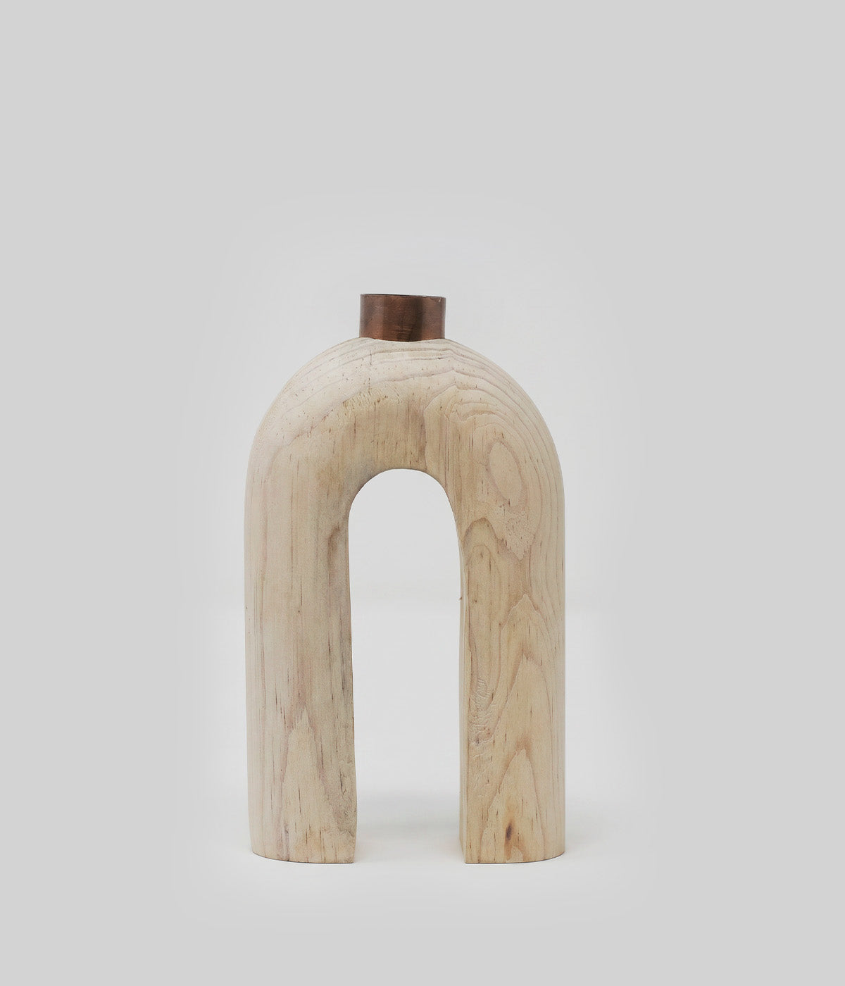 Sculptural Wood Candle Holders, Pale, Set of 5