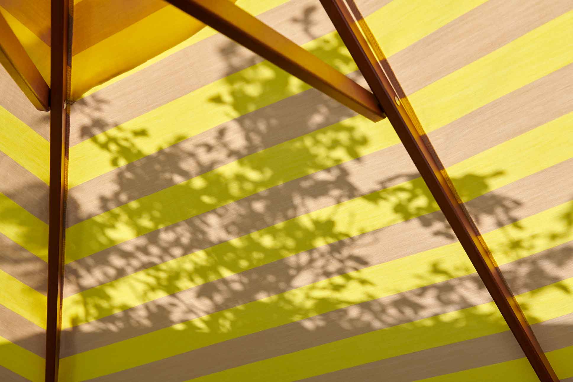stylish umbrella lemon sand stripe
