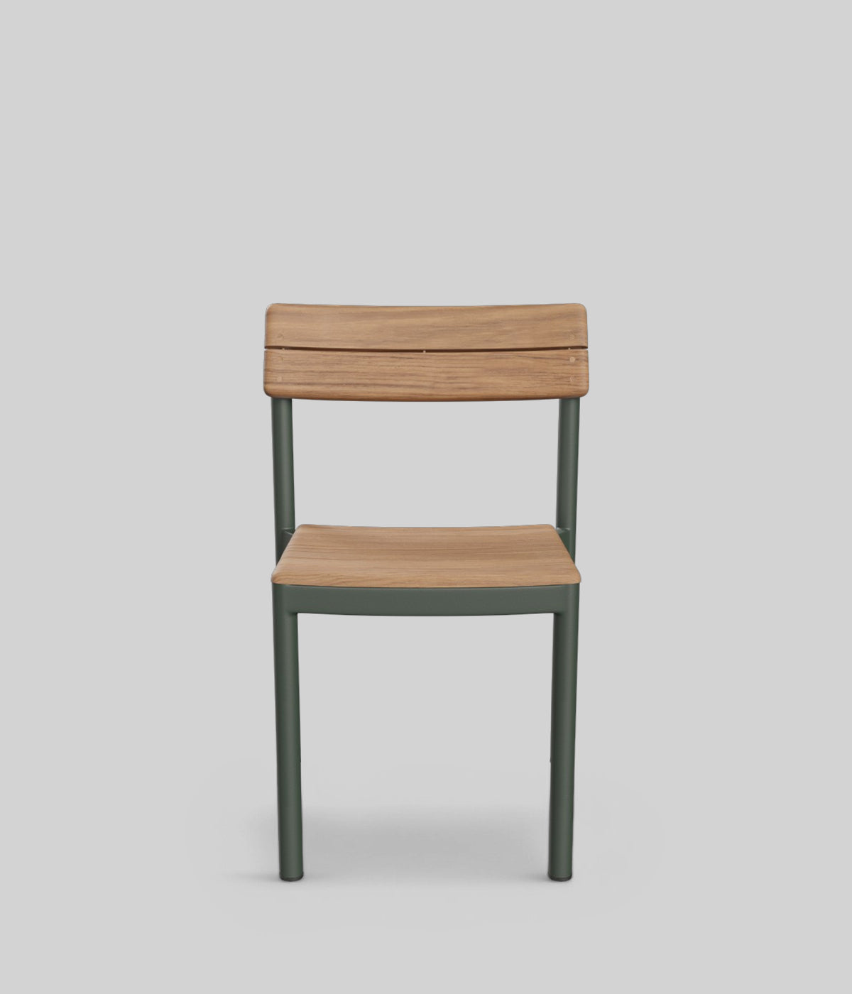 green contemporary teak dining chair