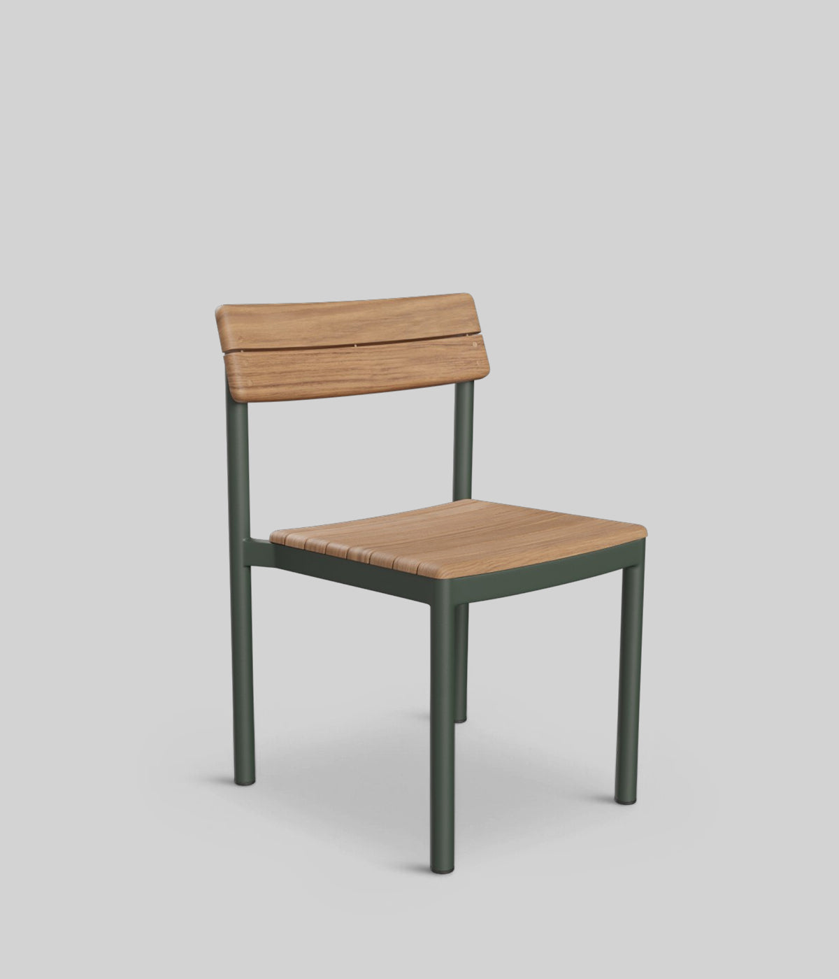 Modern teak chair for outdoor dining