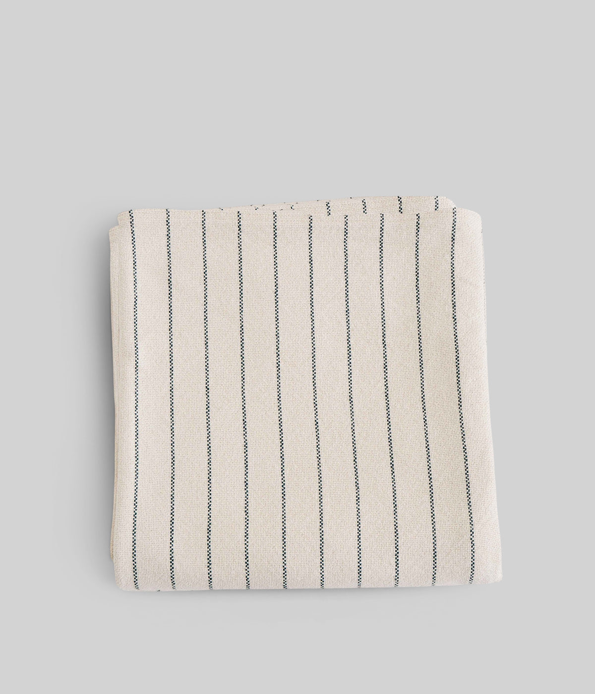 100 percent cotton blanket in pinstripe midnight