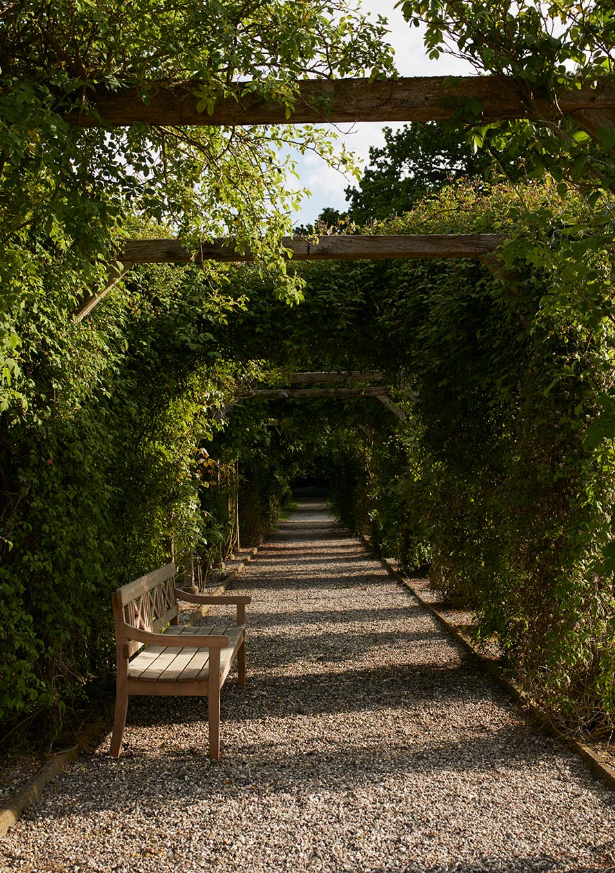 modern wooden bench
