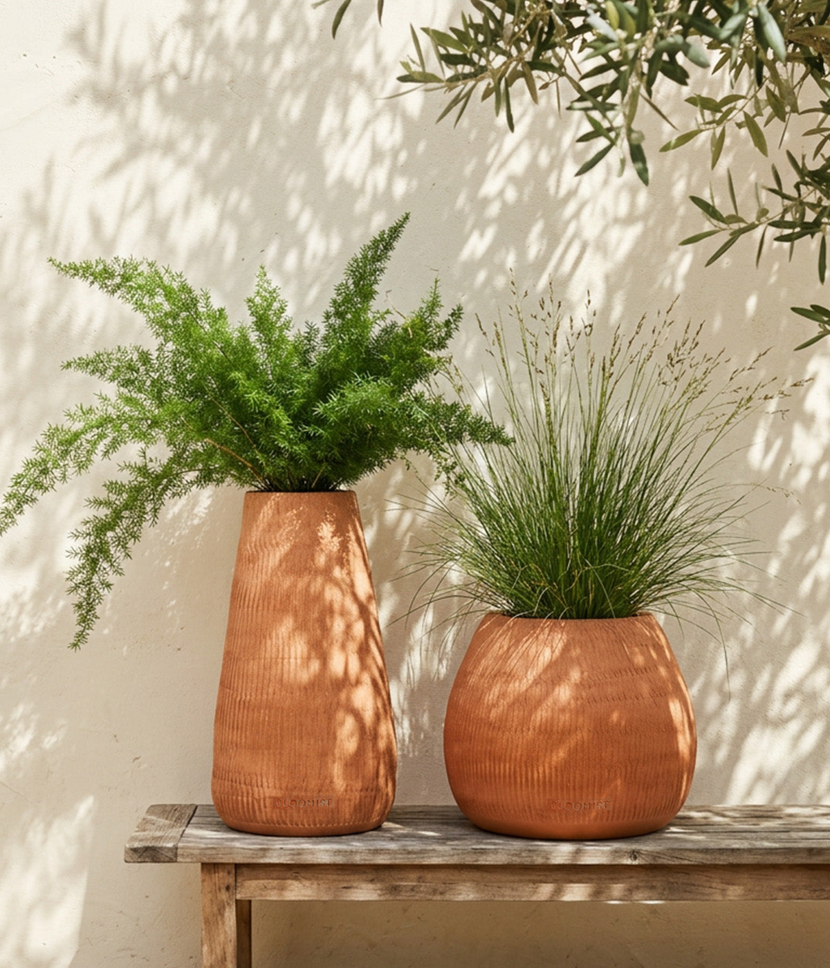 Reed Planter, Natural Terracotta