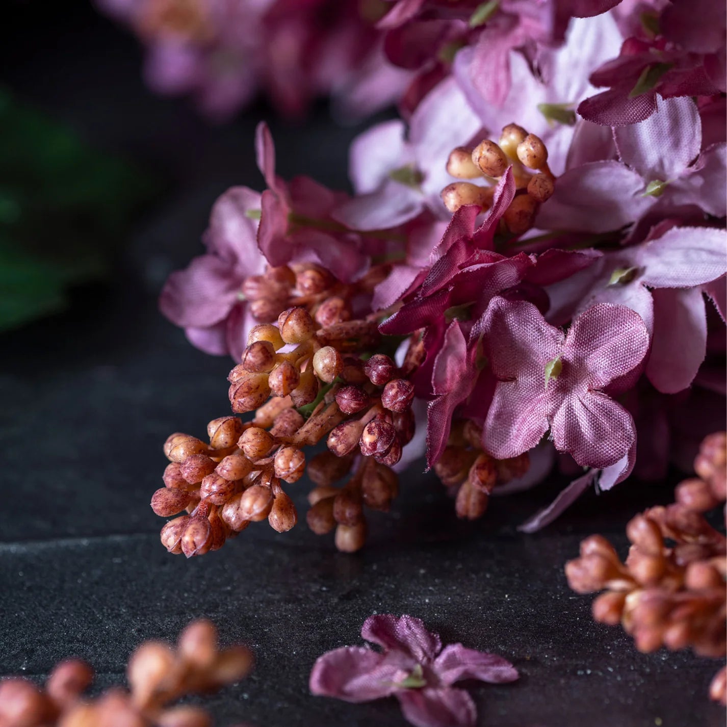 sunset artificial hydrangea stem
