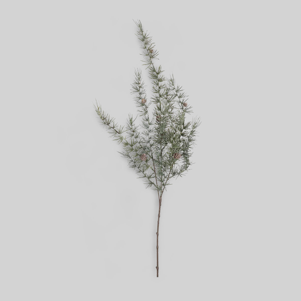 Realistic artificial cedar and pine stem styled for shelf or table display