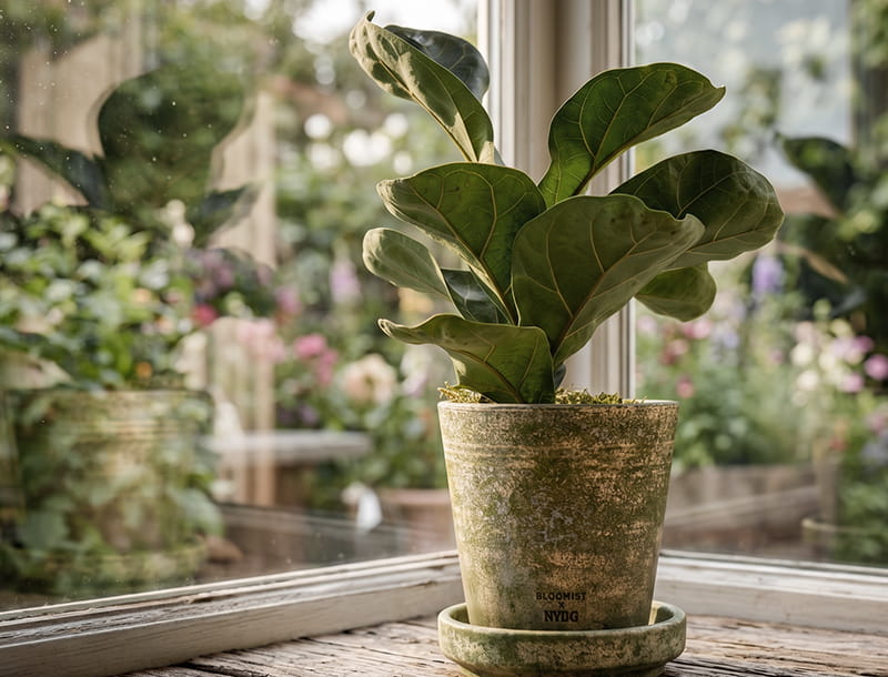Greenwash Terracotta Planter holding a plant