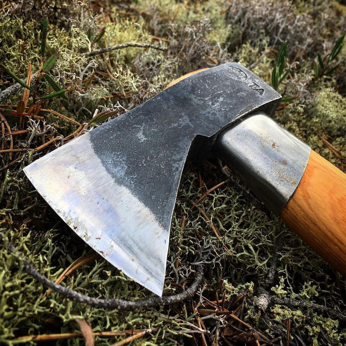 Gransfors Bruks Outdoor Axe Blade on Grass