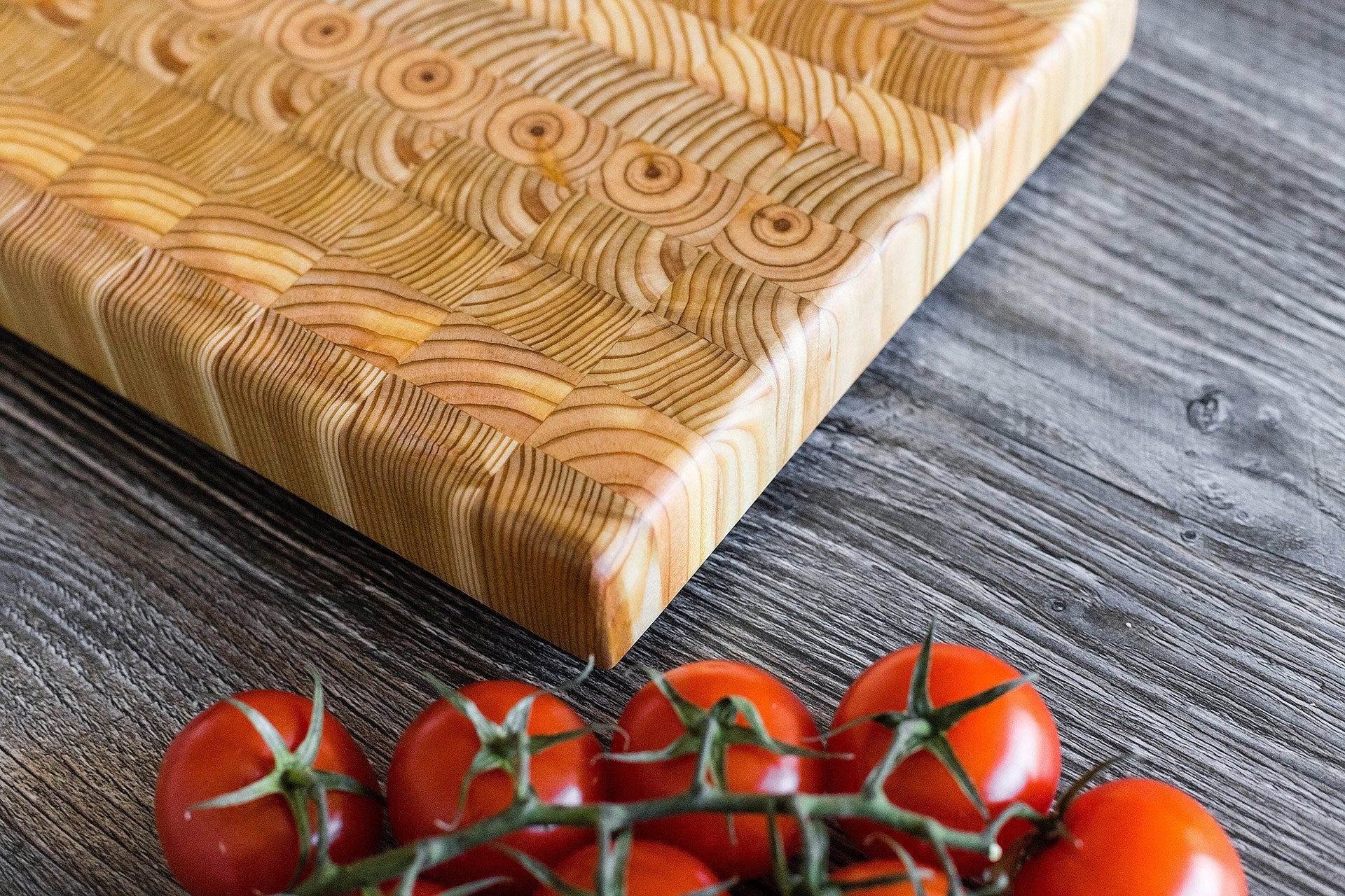 Thoughtful Hostess Gift Set with end grain board wood balm and soft European linen apron