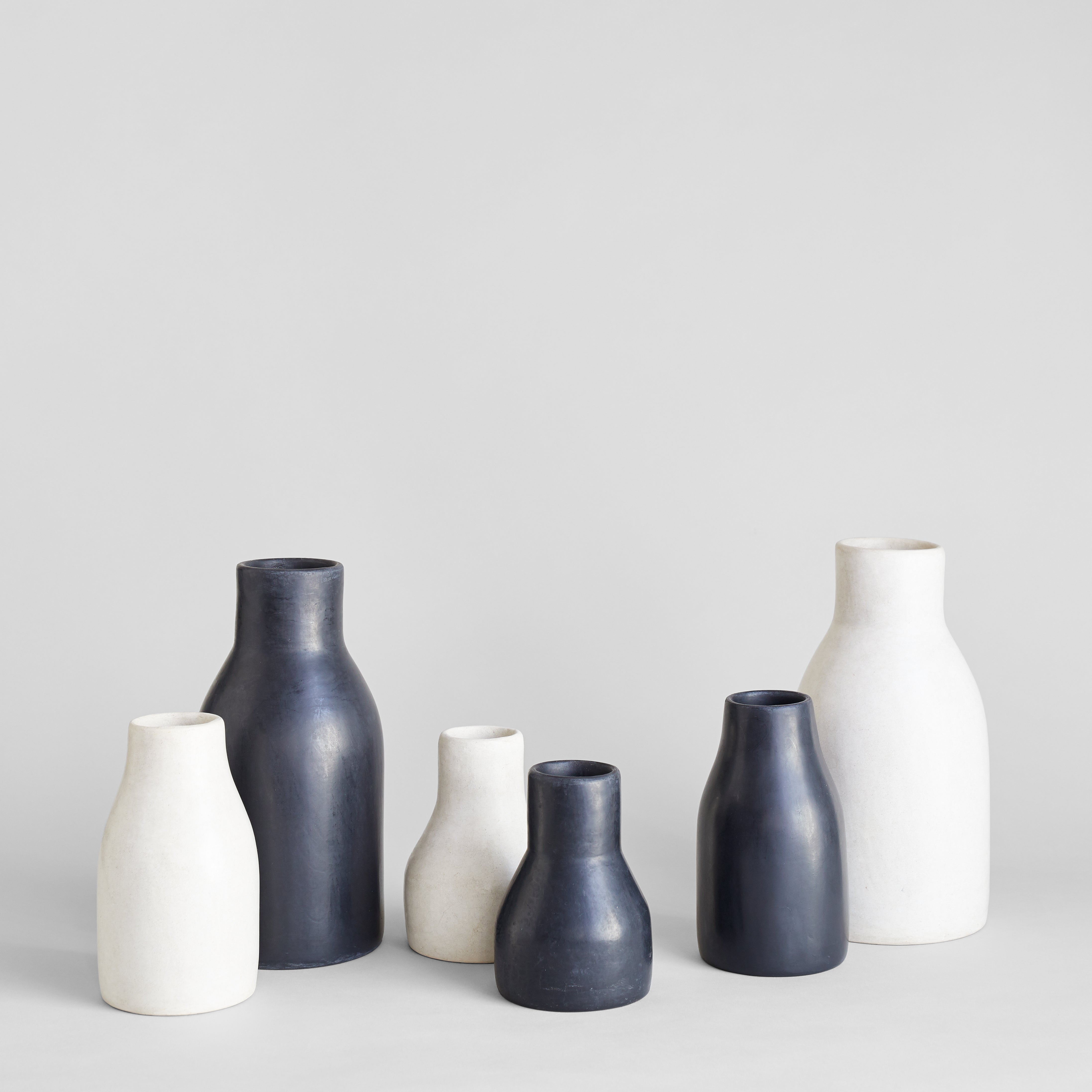 Moroccan ceramic vases with smooth, polished finish