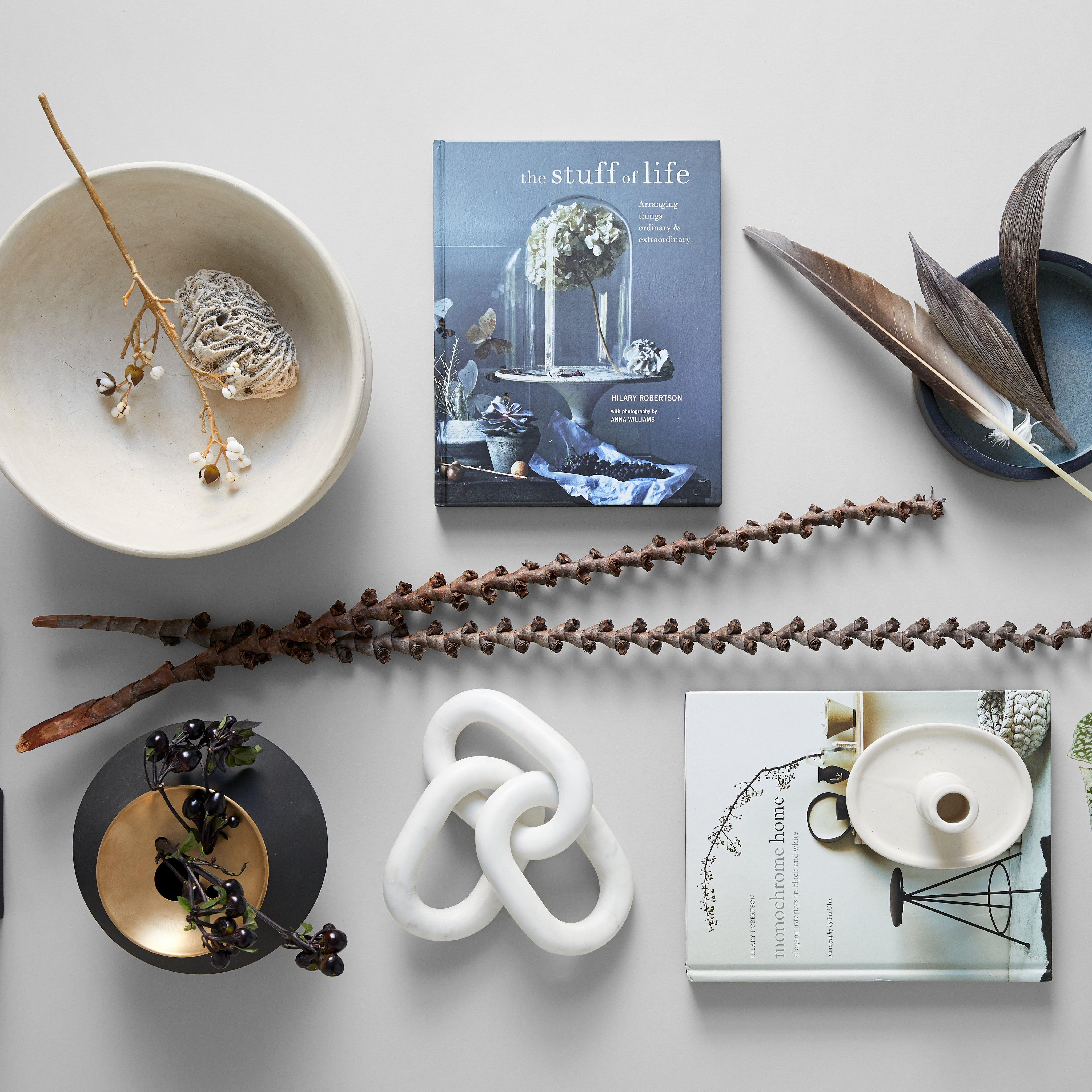 Interior decorating book with practical approaches to arranging objects